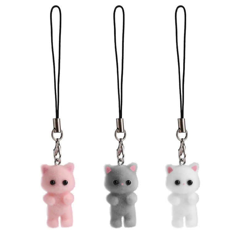 Cat phone charms set as cute gift for cat lovers