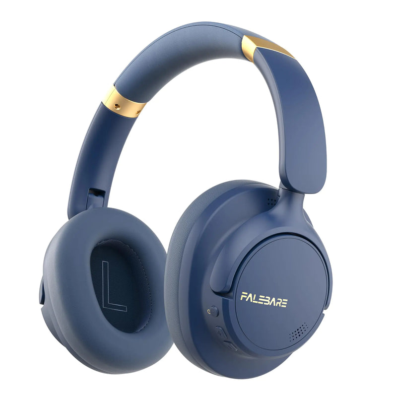 Wireless noise cancelling headphones over ear design 