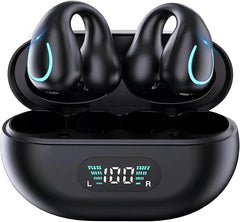 Clip-ear bone conduction headphones stylish clip-on fit
