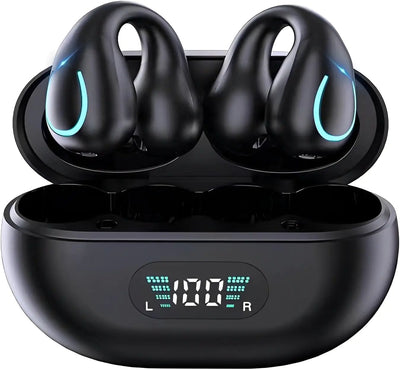 Clip-ear bone conduction headphones for sports and running  