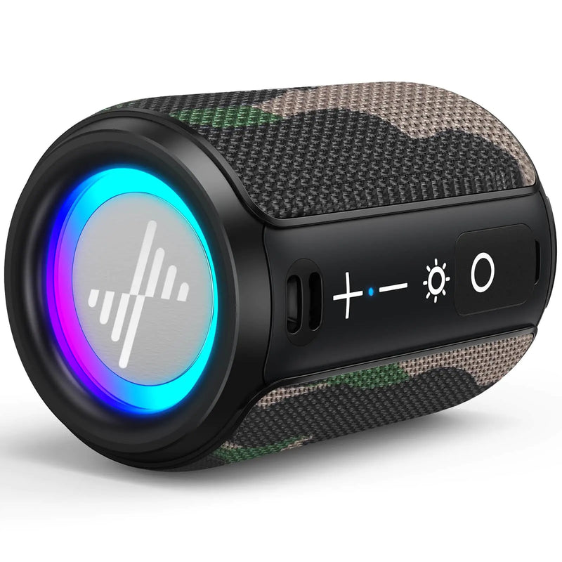 portable Bluetooth speaker with colorful lights